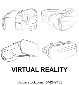 VR icon for virtual reality, virtual reality