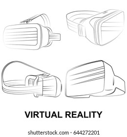 VR icon for virtual reality, virtual reality