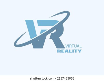 VR. The icon of the virtual reality logo. Vector illustration.