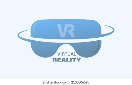 VR. The icon of the virtual reality logo. Vector illustration.