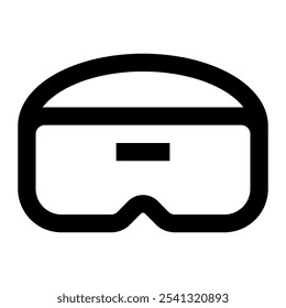 Vr-Symbol. vr, virtuelle Realität, Technologie, virtuelle, digitale, Spiel, Metaverse, Brille, Gerät, Simulation. Vektorgrafik