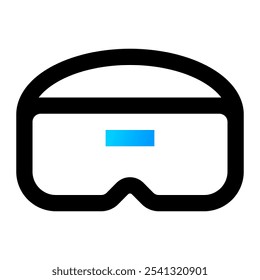 Vr icon. vr, virtual reality, technology, virtual, digital, game, metaverse, glasses, device, simulation. Vector icon illustration