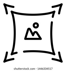 Vr image icon. Outline vr image vector icon for web design isolated on white background