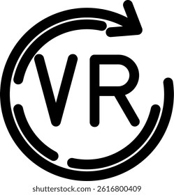 VR Industry Glyph Vector Icon Design
