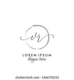 VR Initial beauty monogram logo vector