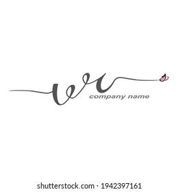 VR Initial Handwriting logo luxury vector beauty