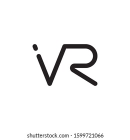 VR initial letter logo template vector icon design