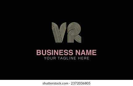 VR initial logo | initial based abstract modern minimal creative logo, vector template image. luxury logotype , real estate homie . typography . initials 