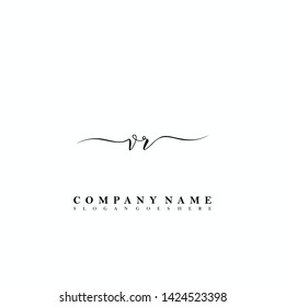 VR Initial luxury handwriting logo vector