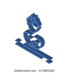 Vr isometric left top view 3D icon