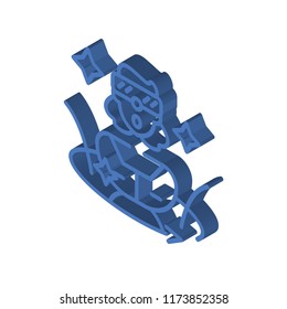 Vr isometric left top view 3D icon