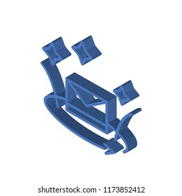 Vr isometric left top view 3D icon