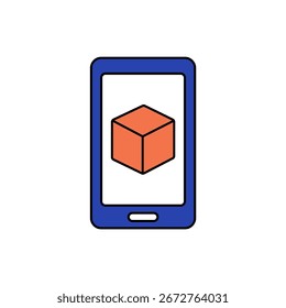 EPS de dibujo de línea de trazo editable de contorno de icono de aprendizaje VR