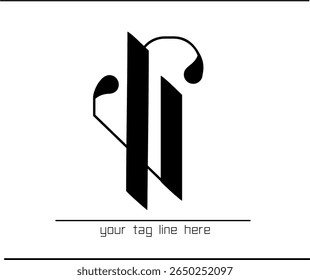 Letra VR Caligrafia Logo - Elegante V e R Monograma Intertravado