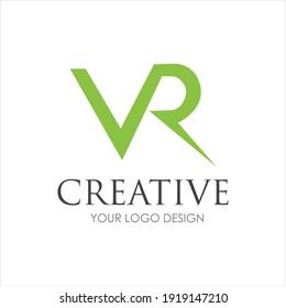 VR-Logo-Design mit kreativem, modernem Design