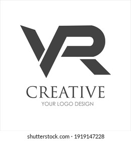 VR Letter Logo Design with Creative Modern Trendy