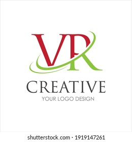 VR Letter Logo Design with Creative Modern Trendy