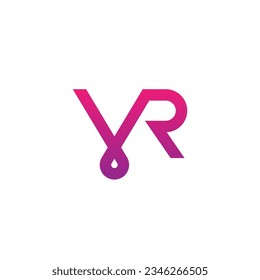 Diseño de logotipo de letras VR, monograma VR, logotipo VR inicial, logotipo VR, icono, vector