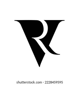 VR letter logo design, RV monogram initials letter logo concept, VR creative icon, RV luxury symbol vector