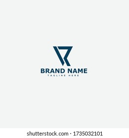 VR-Letter-Logo-Designvorlage Vektor