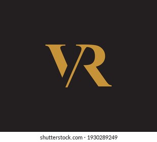 VR Letter Logo Design Template Vector