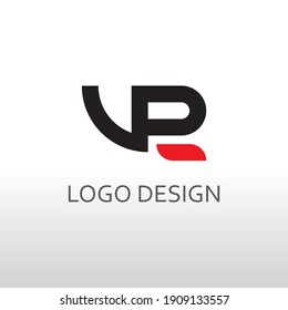 vr letter for simple logo design