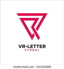 VR letter simple logo inspiration