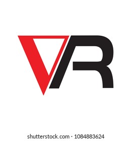 vr letter vector logo