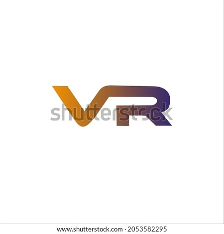 VR lettering logo design for your brand and corporate identit