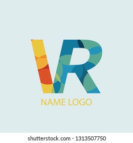 VR letterr logo concept