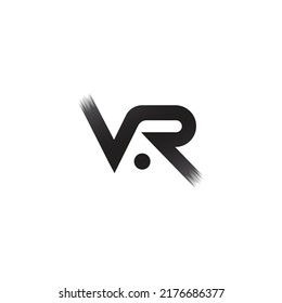 VR Letters logo design vector