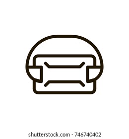 VR line icon. High quality black outline logo for web site design and mobile apps. Vector illustration on a white background.