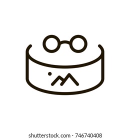 VR line icon. High quality black outline logo for web site design and mobile apps. Vector illustration on a white background.