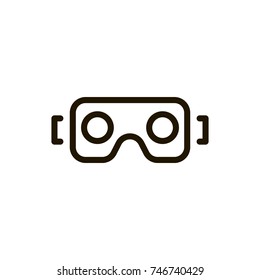 VR line icon. High quality black outline logo for web site design and mobile apps. Vector illustration on a white background.