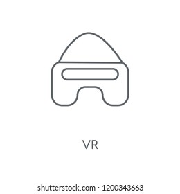 Vr linear icon. Vr concept stroke symbol design. Thin graphic elements vector illustration, outline pattern on a white background, eps 10.