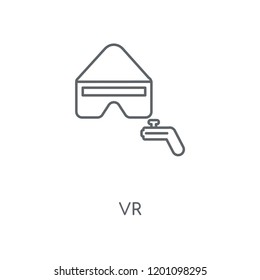 Vr linear icon. Vr concept stroke symbol design. Thin graphic elements vector illustration, outline pattern on a white background, eps 10.