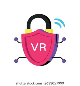 Icono de estilo de Vector de bloqueo VR. Archivo Eps 10