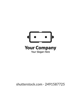 The VR logo combined with robot eyes makes this logo unique, suitable for your VR company.