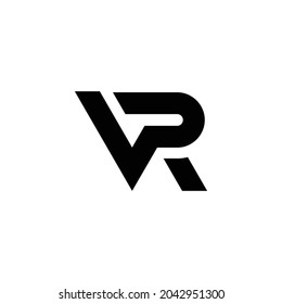 Vr Logo Design Minimalist Illustration Stock Vector (Royalty Free ...