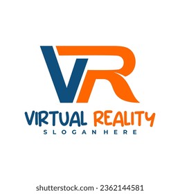 
VR-Logo-Design-Vorlage. Creative VR Logo, Vektorgrafik.