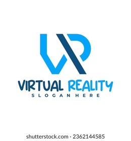 
VR logo design Template. Creative VR logo vector illustration.