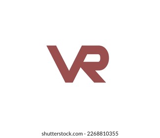 VR logo design vector template