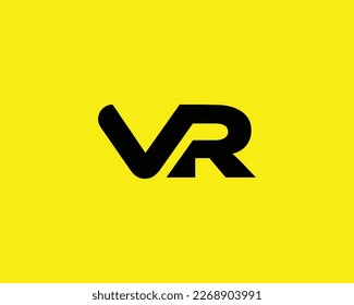 VR logo design vector template