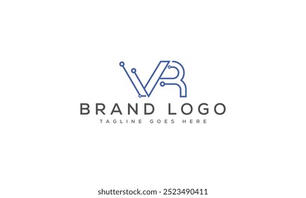 VR logo design vector template design for brand