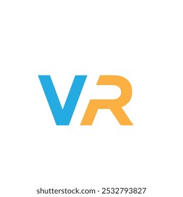 vr logo design vector template, initial vr letter logo design vector template. vr icon for monogram.