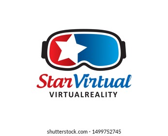 VR logo symbol or icon template