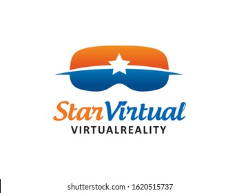 VR logo symbol or icon template