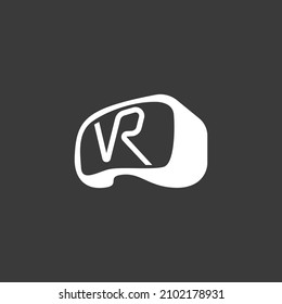 vr logo vector icon for your bussiness simple, modern editable