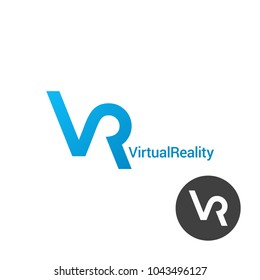 VR Logo. Virtual Reality Design On White Background