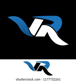 VR logo virtual sticker 